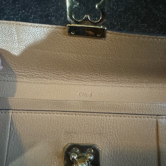 CHLOE ELSIE Gold Savana leather continental wallet - Picture 6 of 7